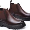 61ii493RyLL._AC_SY695_ SanZoog brown leather Chelsea boots