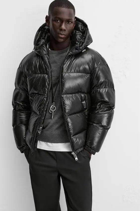 Men's Hooded Puffer Jackets.