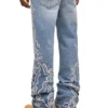 Stacked Slim Flare Heat Sky blue Jean
